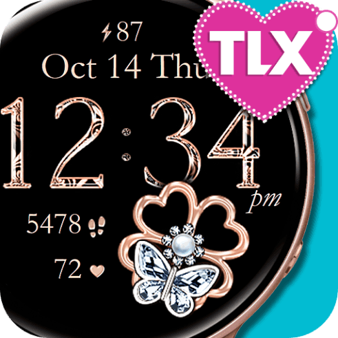 Diamond Butterfly Watch Face