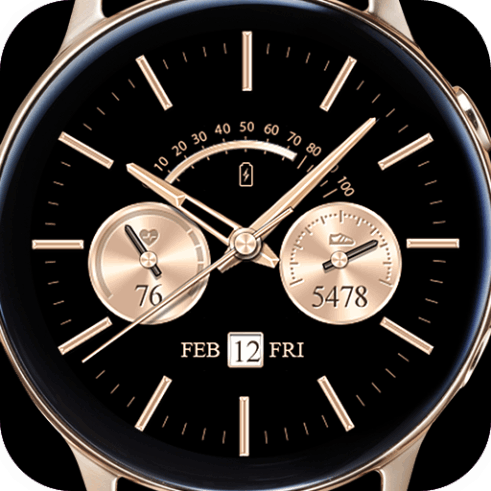 Golden Galaxy Watch Face