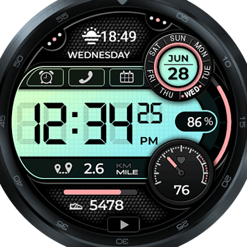 Smart Digital Watch Face