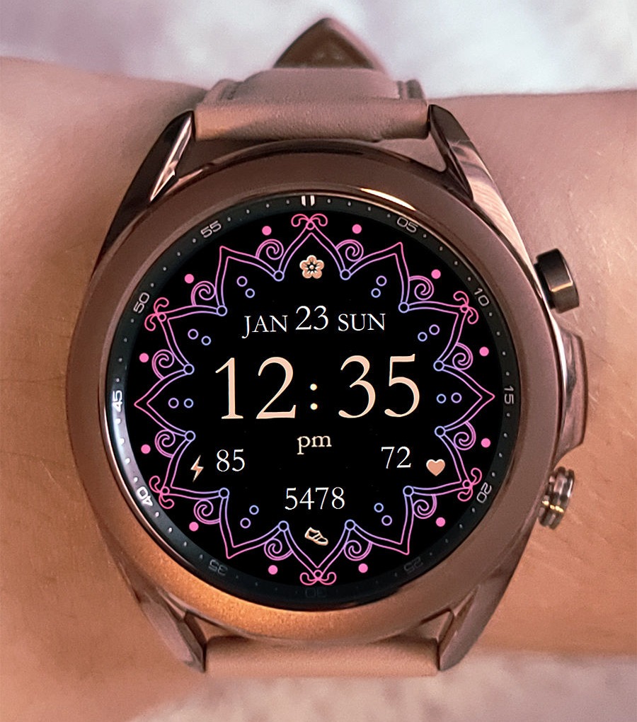 Jasmine Color Digital Watch Face